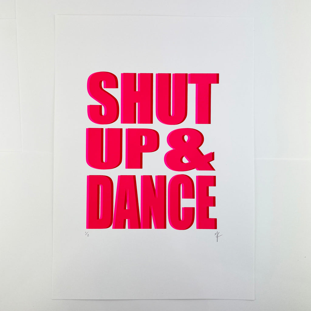 SHUT UP & DANCE | Red & Neon Pink