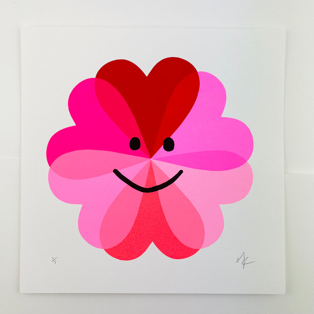 Happy Flower | Neon Red