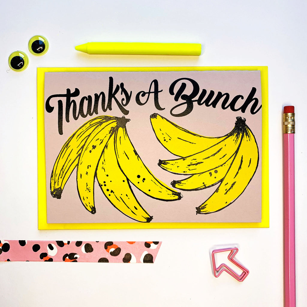 Thanks A Bunch | Banana Card | Pink