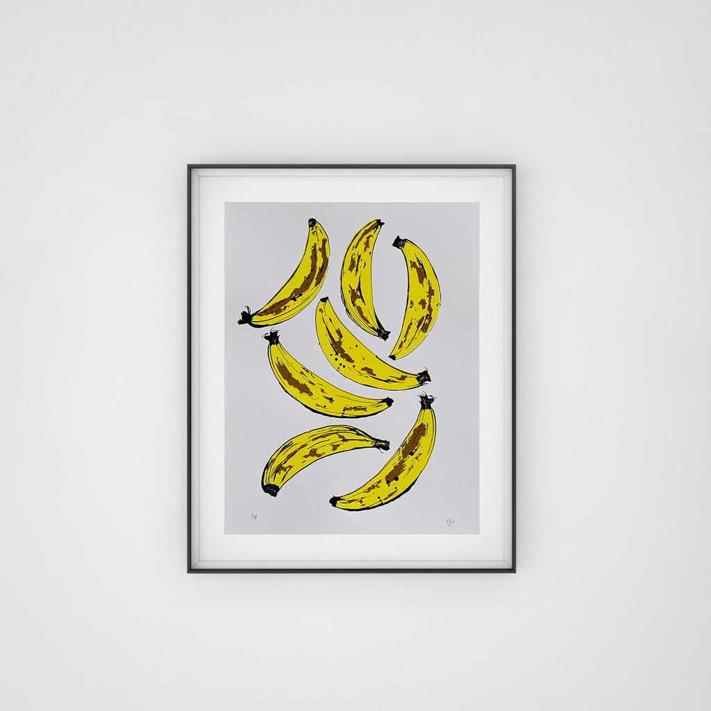 Banana Screen Print | White