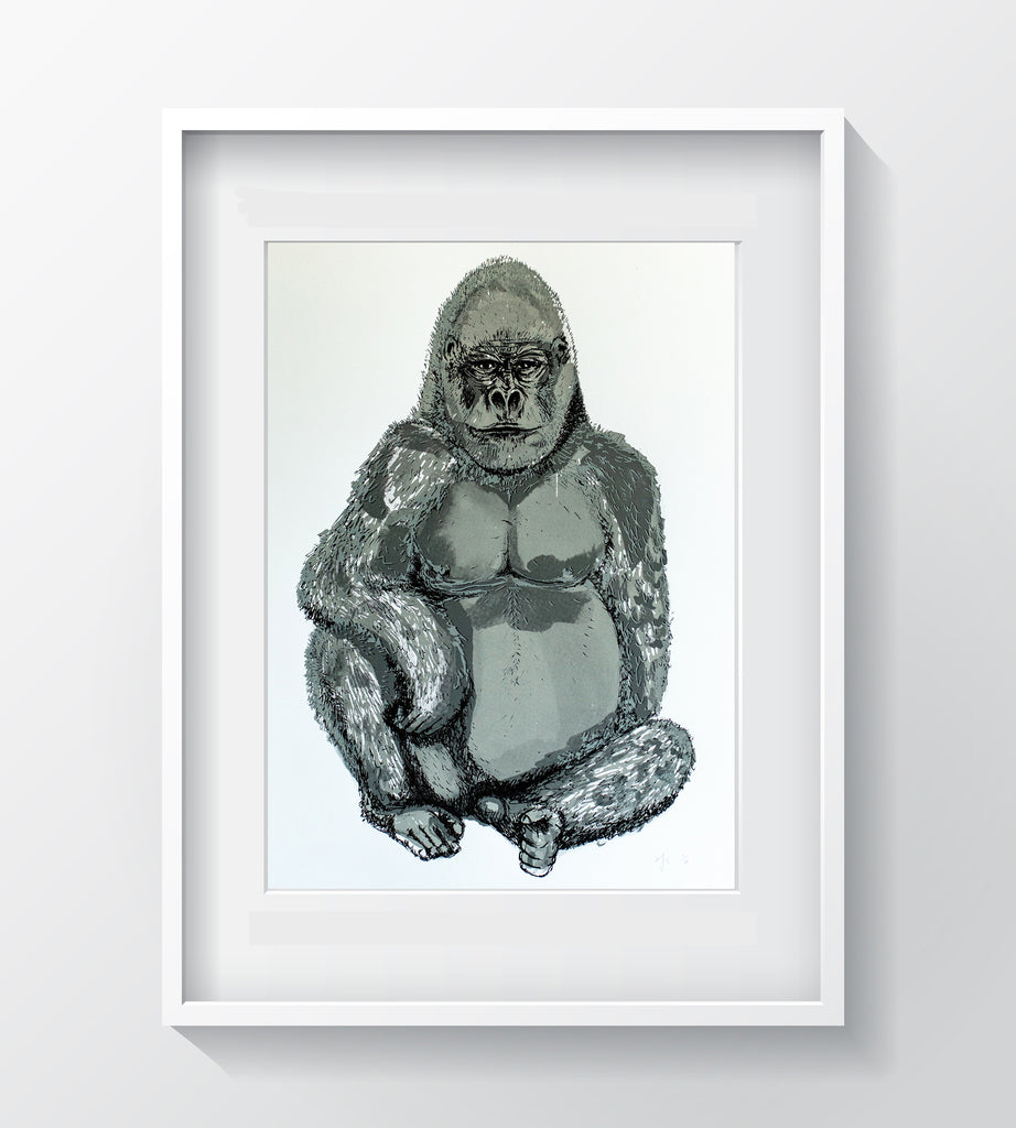 Gorilla Screen Print | Black