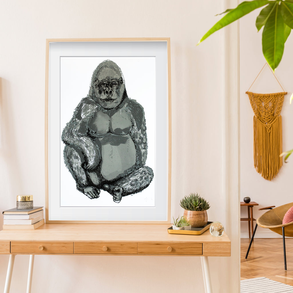 Gorilla Screen Print | Black